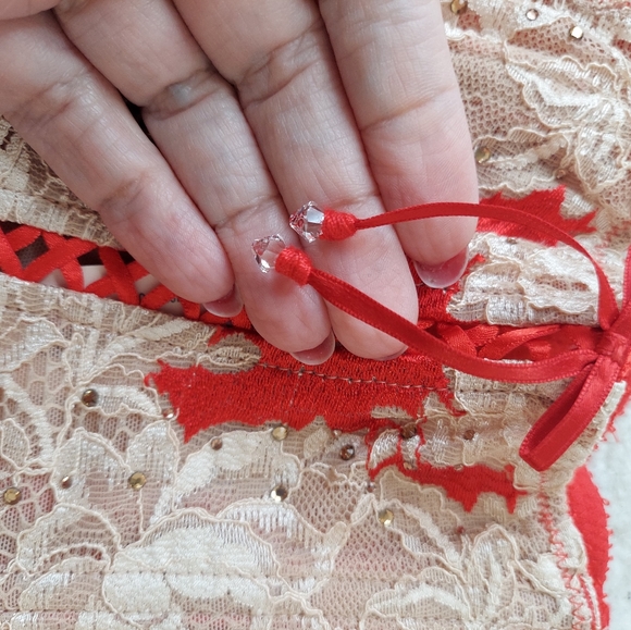 Victorias Secret valentine red corset garter belt - Picture 8 of 12